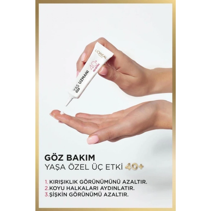 Loreal Paris Yaş Uzmanı 40+ Kırışıklık Karşıtı Sıkılaştırıcı Gündüz Kremi & Aydınlatıcı Göz Kremi Seti