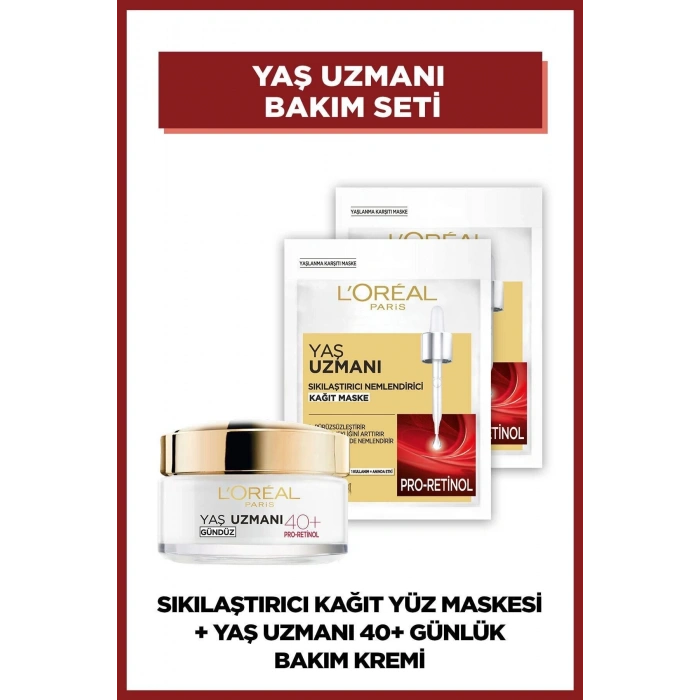 Loreal Paris Yaş Uzmanı 40+ Kırışıklık Karşıtı Sıkılaştırıcı Krem & Maske Seti
