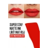 Maybelline New York Super Stay Matte Ink Likit Mat Ruj - 320 Individualist- Kırmızı