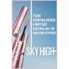 Maybelline New York Lash Sensational Sky High Maskara & Super Stay Vinyl Ink Uzun Süre Kalıcı Likit Parlak Ruj 15 Peachy