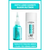 Loreal Paris Bright Reveal SPF 50+ Koyu Leke Karşıtı Yüz Güneş Kremi & Yenileyici Peeling Serum Seti