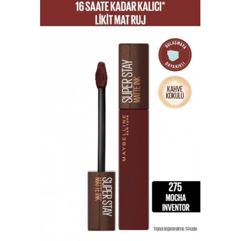 Maybelline New York Mocha Inventor Super Stay Matte Ink Likit Mat Ruj - 275