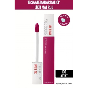 Maybelline New York Super Stay Matte Ink City Edition Likit Mat Ruj - 120 Artist
