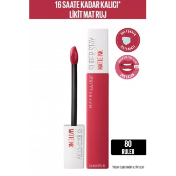 Maybelline New York Likit Mat Ruj - SuperStay Matte Ink Liquid Lipstick 80 Ruler