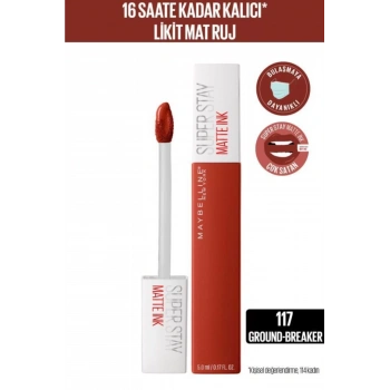 Maybelline New York Super Stay Matte Ink City Edition Likit Mat Ruj - 117 Ground-breaker