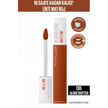 Maybelline New York Super Stay Matte Ink City Edition Likit Mat Ruj - 135 Globe - Trotter