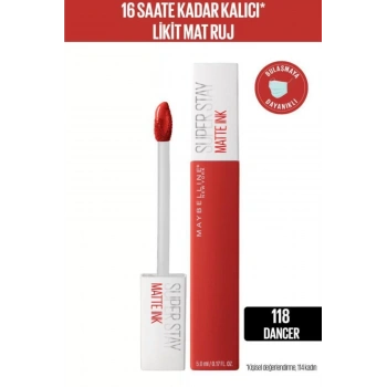 Maybelline New York Super Stay Matte Ink City Edition Likit Mat Ruj - 118 Dancer