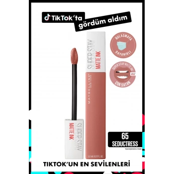 Maybelline New York Super Stay Matte Ink Unnude Likit Mat Ruj - 65 Seductress - Nude