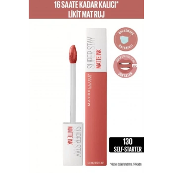 Maybelline New York Super Stay Matte Ink City Edition Likit Mat Ruj - 130 Self-starter