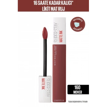 Maybelline New York Super Stay Matte Ink Likit Mat Ruj - 160 Mover - Kahverengi
