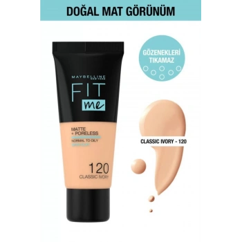 Maybelline New York Fit Me Matte+poreless Fondöten - 120 Classic Ivory