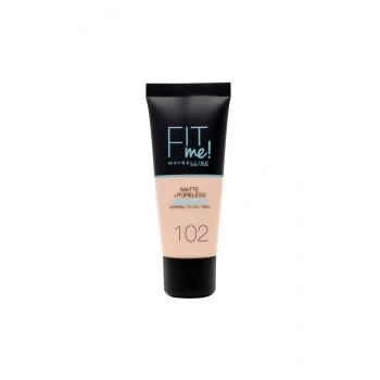 Maybelline New York Mat Fondöten - Fit Me Matte + Poreless Foundation 102 Fair Ivory