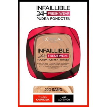 Loreal Paris Infaillible 24h Fresh Wear Pudra Fondöten 220 Sand