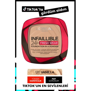 Loreal Paris Infaillible 24h Fresh Wear Pudra Fondöten 120 Vanilla