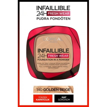 Loreal Paris Infaillible 24h Fresh Wear Pudra Fondöten 140 Golden Beige