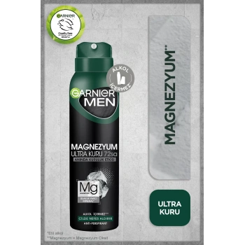 Garnier Men Magnezyum Ultra Kuru Sprey Deodorant