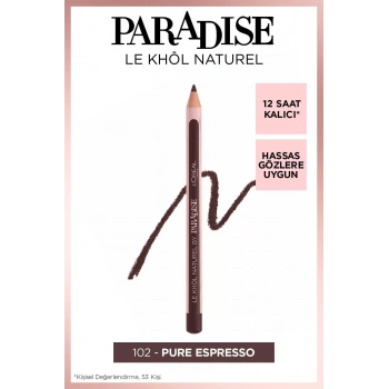 Loreal Paris Kahverengi Göz Kalemi - Paradise Le Khol Göz Kalemi 102 Pure Espresso