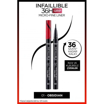 Loreal Paris Infaillible 36h Grip Micro Fine Eyeliner 01 Obsidian - Siyah