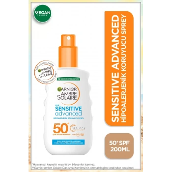 Garnier Ambre Solaire Sensitive Advanced Hipoalerjenik Güneş Koruyucu Sprey Spf50+ 200ml