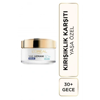 Loreal Paris Yaş Uzmanı 30+ Kırışıklık Karşıtı Nemlendirici Gece Kremi