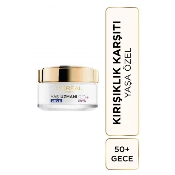 Loreal Paris Yaş Uzmanı 50+ Kırışıklık Karşıtı Yenileyici Gece Kremi 50 ml