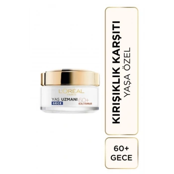 Loreal Paris Yaş Uzmanı 60+ Kırışıklık Karşıtı Besleyici Gece Kremi
