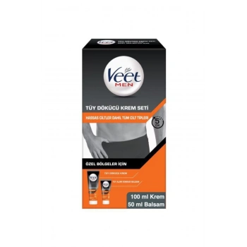 Veet Men Özel Bölgeler İçin Tüy Dökücü Krem Seti 100 & 50 ml