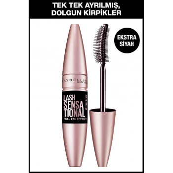 Maybelline New York Lash Sensational Yelpaze Etkili Intense Black Maskara - Ekstra Siyah