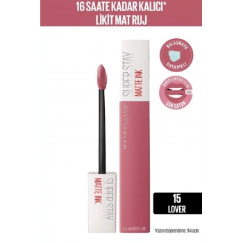 Maybelline New York Super Stay Matte Ink Likit Mat Ruj - 15 Lover - Pembe