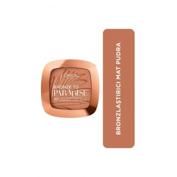 Loreal Paris Bronze to Paradise Mat Bronzlaştırıcı Pudra 02 Baby One More Tan Loreal