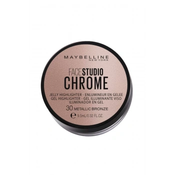 Maybelline New York Face Studio Chrome Jel Aydınlatıcı No: 30 Metallic Bronze