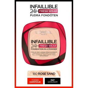 Loreal Paris Infaillible 24h Fresh Wear Pudra Fondöten 180 Rose Sand