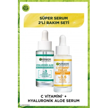 Garnier Süper Serum 2li Bakım Seti C Vitamini + Hyaluronik Aloe