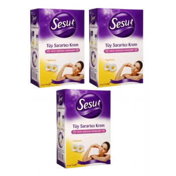Sesu Tüy Sarartıcı Krem 35 gr + 18 gr 3 Adet