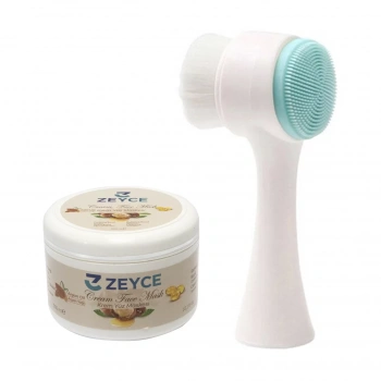 Zeyce Argan Yağlı Yüz Maskesi 300 ml & Dvl Yüz Temizleme Fırçası Silikon