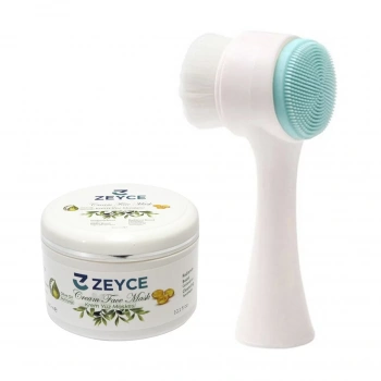 Zeyce Zeytinyağlı Yüz maskesi 300 ml & Dvl Yüz Temizleme Fırçası Silikon