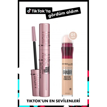Maybelline New York Lash Sensational Sky High Maskara & Instant Anti Age Eraser Kapatıcı - 01 Light