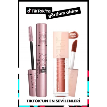 Maybelline New York Lash Sensational Sky High Maskara & Lifter Gloss Nemlendirici Dudak Parlatıcısı- 009 Topaz