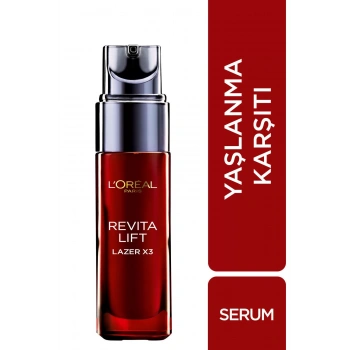 Loreal Paris Revitalift Lazer X3 Yoğun Yaşlanma Karşıtı Bakım Serumu 30 ml