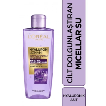 Loreal Paris Hyaluron Uzmanı Cilt Dolgunlaştıran Micellar Temizleme Suyu 200 ml - Hyaluronik Asit Loreal