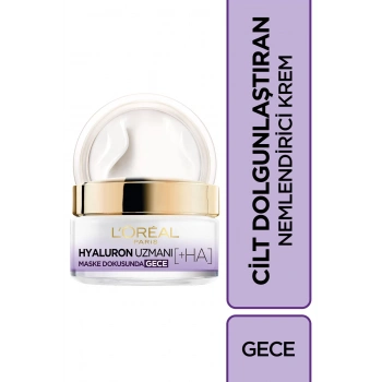 Loreal Paris Hyaluron Uzmanı Cilt Dolgunlaştıran Nemlendirici Gece Kremi - Hyaluronik Asit Loreal