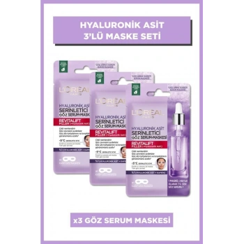 Loreal Paris Revitalift Filler Serinletici Göz Serum Maskesi 3lü Set