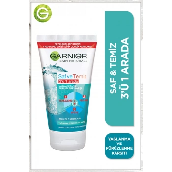 Garnier Saf & Temiz Yağlanma Ve Pürüzlere Karşı 3ü 1 Arada 150 ml