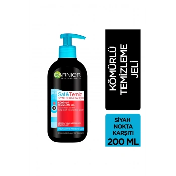 Garnier Saf & Temiz Siyah Nokta Karşıtı Kömürlü Temizleme Jeli 200 ml