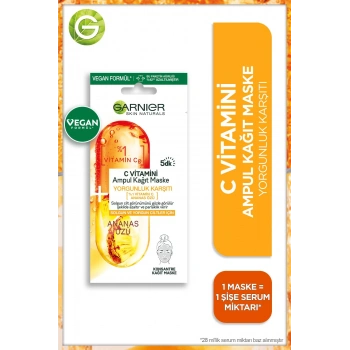 Garnier C Vitamini Ampul Kağıt Maske