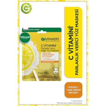 Garnier C Vitamini Parlaklık Verici Kağıt Yüz Maskesi