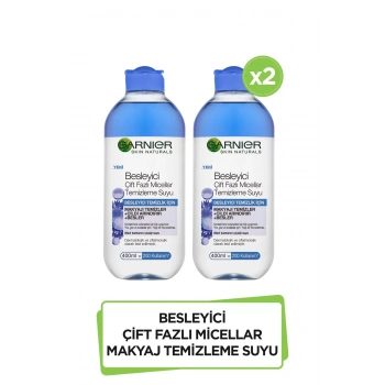 Garnier 2li Besleyici Çift Fazlı Micellar Makyaj Temizleme Suyu 400 ml