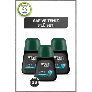 Garnier 3lü Men Saf ve Temiz Roll-On Seti