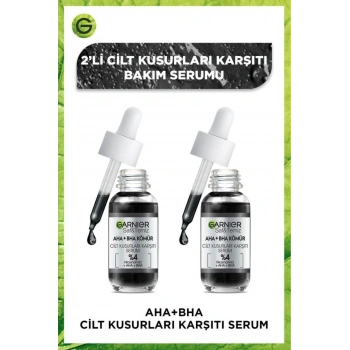 Garnier Aha Bha Cilt Kusurları Karşıtı Serum %4 [niasinamid Peeling Etkili Aha Bha] 30 ml 2li Set