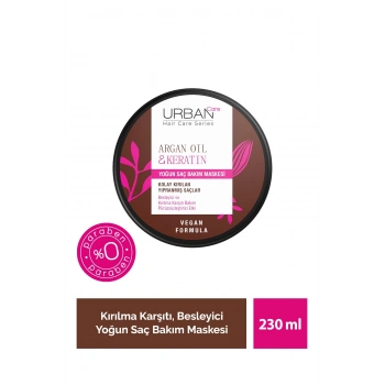 Urban Care Argan Oil & Keratin Kolay Kırılan Saçlara Özel Yoğun Saç Bakım Maskesi - Vegan - 230 ml